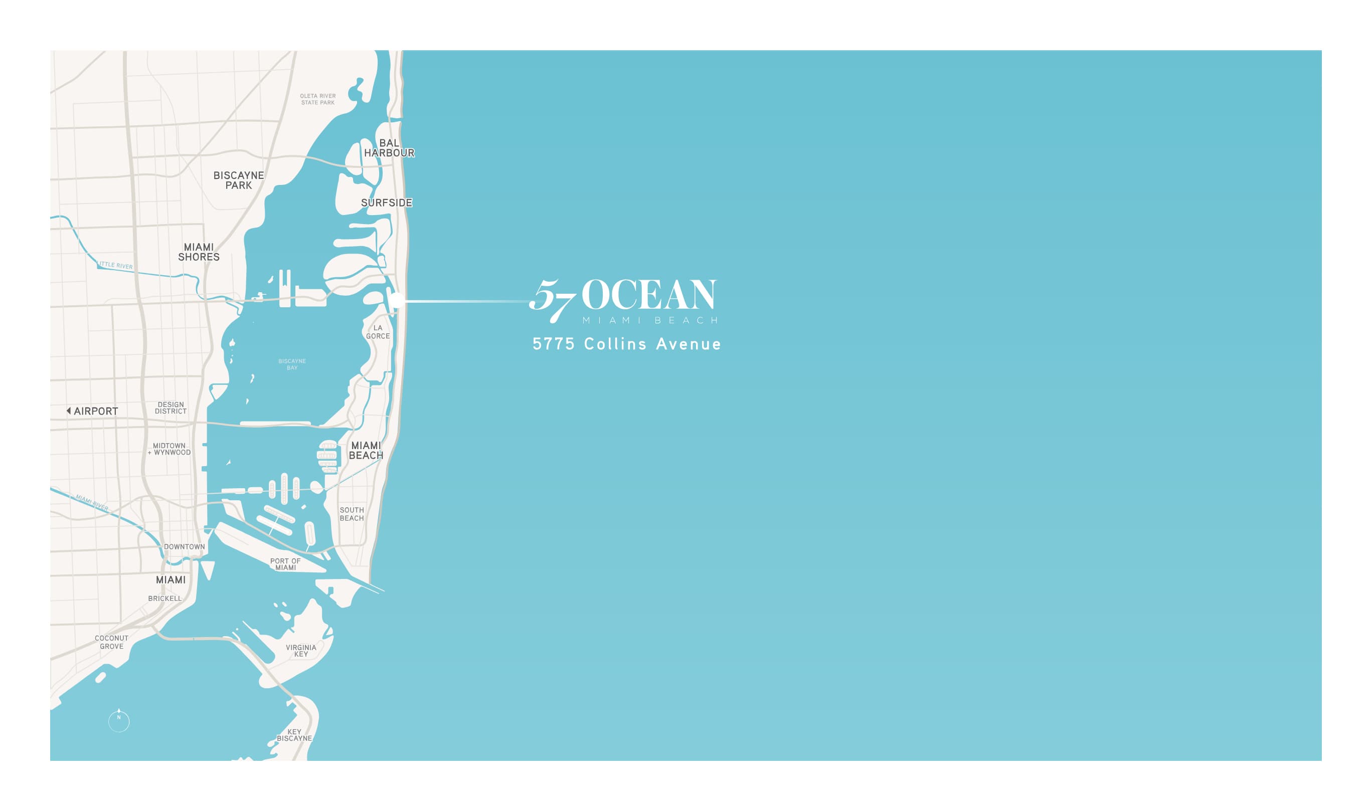 57 Ocean Miami Beach Map